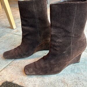 Sophisticated Brown Suede Heeled Boots